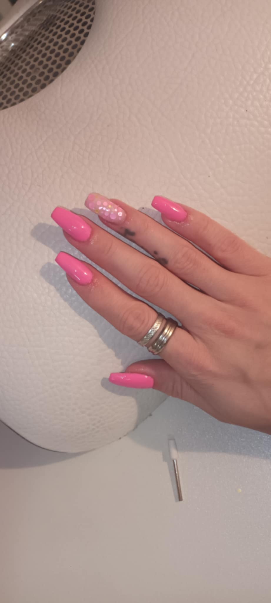 Pink csillagos körmök